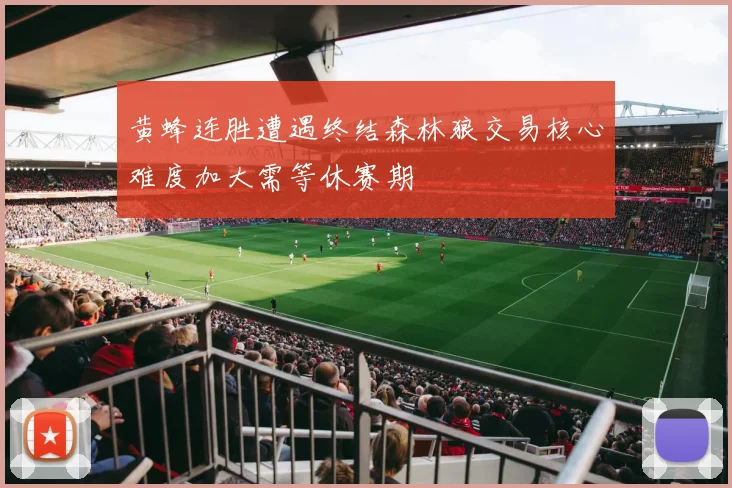 黄蜂连胜遭遇终结森林狼交易核心难度加大需等休赛期